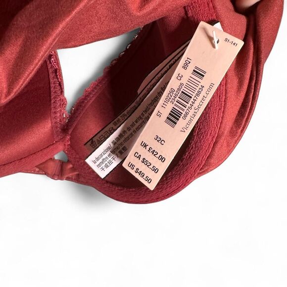 NWT Victorias Secret Red Body By Victoria Racerback Demi Bra Size 32C - Picture 5 of 6